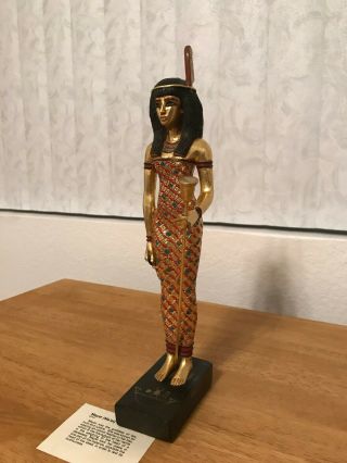 Agi Artisans Guild International Standing Mayet Egyptian Statue