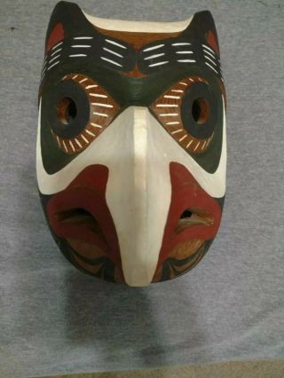 Northwest Coast First Nations,  Old Native Cedar Art Kwakiutl,  Owl Mask