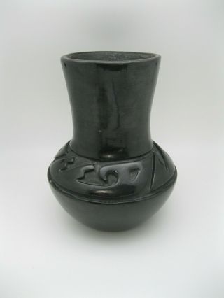 Great Old 8 3/8 " Margaret Tafoya Santa Clara Pueblo Incised Avanyu Pottery Vase