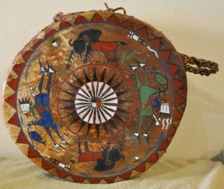 A Good Day / Native American Drum Painted By Lakota Artist Sonja Holy Eagle