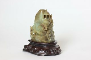 Chinese carved jade mountain scholar sculpture,  China 2