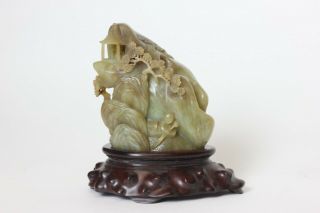 Chinese carved jade mountain scholar sculpture,  China 3