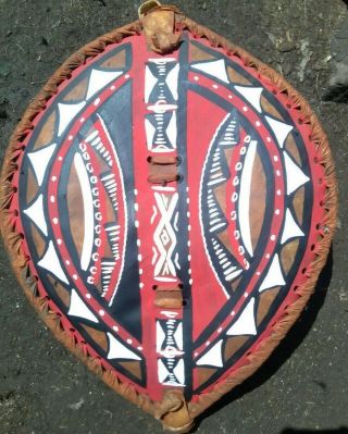 Leather Maasai Shield Kenya Africa Primitive Fully Functional Handmade