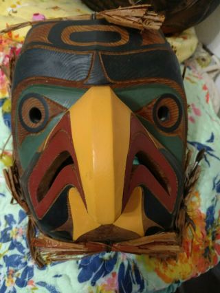 Northwest Coast First Nations,  Old Native Cedar Art Kwakiutl,  Eagle Mask