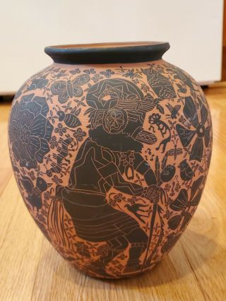 Nathaniel Vallo Acoma Nm Pueblo Native American Pottery Vase 9 " Tall