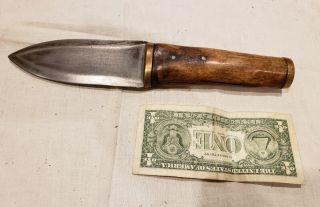 Old Plains Native American Indian Dag Knife Fur Trade Antler Handle