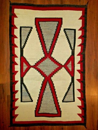 Navajo Navaho Indian Rug/weaving.  Stylized Cross.  Excond.  Nr