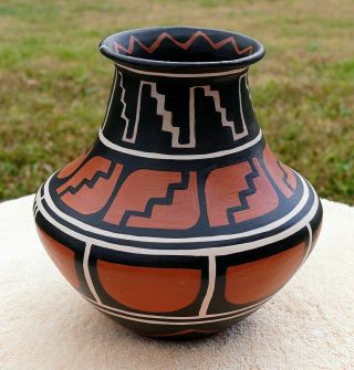 ROBERT TENORIO,  Santo Domingo (Kewa) Pueblo: Stunning Large Polychrome Vase 2