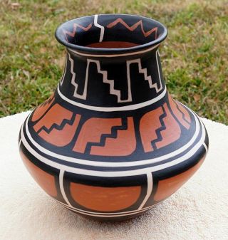 ROBERT TENORIO,  Santo Domingo (Kewa) Pueblo: Stunning Large Polychrome Vase 3