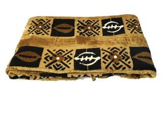 Large Bogolan Mali Mud Cloth Textile 60 " By 88 "