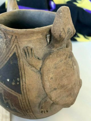 Prehistoric Pueblo Turtle Effigy Pot - Casas Grande Culture Px 7 " H 6 " Dia