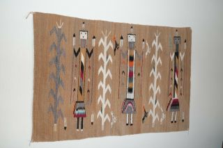 Navajo Yei Blanket Rug Weaving 1950 - 60 33 " X 50 "