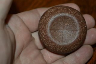 Red Granite Mississippian Engraved Discoidal Webster Co,  Kentucky 1.  7/8 X 1
