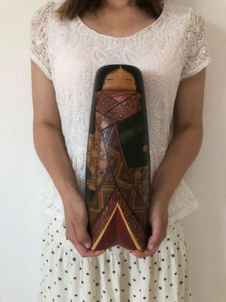 Japanese Sosaku Kokeshi Doll By Kobayashi Inosuke 35 Cm 13 3/4 Inches