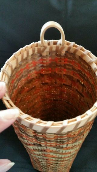 CHEROKEE RIVER CANE ARROW QUIVER BASKET BY LUCILLE LOSSIAH 2