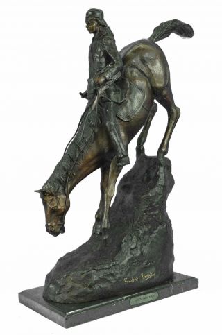 Mountain Man Western Bronze Sculpture By Frederic Remington 26 " X 25 "