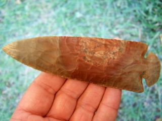 Fine 5 3/4 inch G10 Kentucky Carter Cave Flint Dovetail Point Arrowheads 3