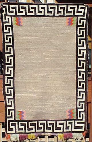 Early 20th Century Old Navajo Rug Saddle Blanket 3 X 4.  5 W/germantown Yarns - Nr