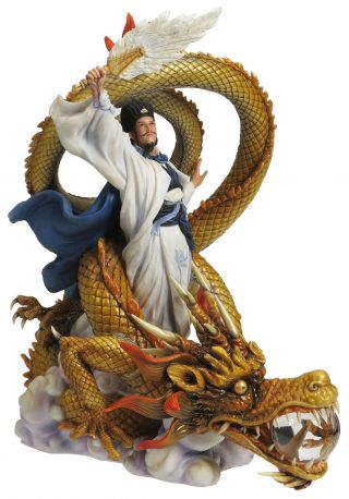 Romance Of The Three Kingdoms Zhuge Liang Riding Dragon Collectible Sculpture