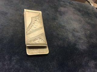 STERLING SILVER 10K GOLD BELT BUCKLE MAKER MONEY CLIP LONGHORN 2