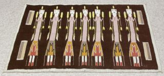 Navajo Yei Pictorial Rug With Seven Figures 40 " X 28 "