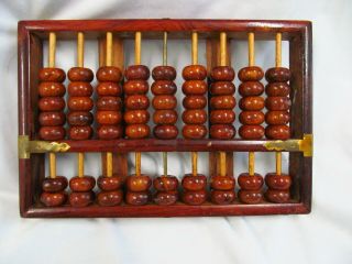 Lotus - Flower Brand 9 Rods 63 Beads Abacus Made In The Peoples Republic Of China.
