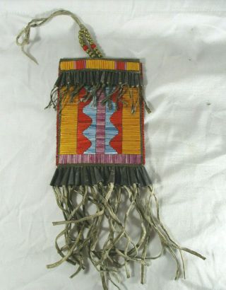 Native American Style Quilled Strike A Light Bag 7705