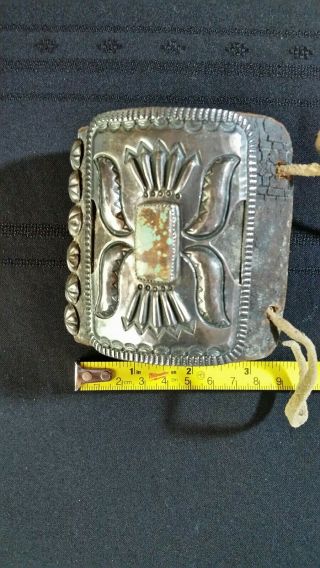 1920 ' S Navajo Silver and Turquoise Ketoh Wrist Ornament 2