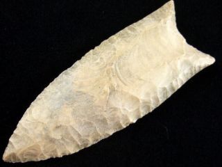 Fine Authentic 3 5/8 Inch Grade 10 Indiana Clovis Point With Arrowheads