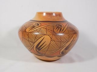 Gorgeous Quite Large Hopi Indian " Migration Design " Pottery By Adelle Nampeyo