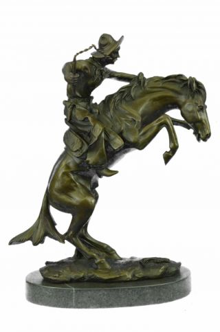 Bronco Buster Bronze Sculpture By Frederic Remington 17 " X 15 "