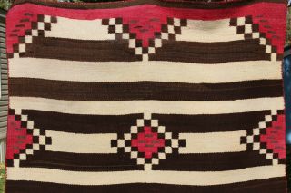 Navajo Transitional Third Phase Chief Blanket Circa 1910 Native American Weaving 2