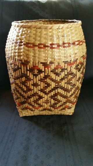 Cherokee River Cane Storage Basket By Emmaline Garrett