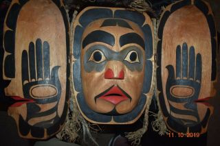 Orig $399 Northwest Coast Transformation Mask 1900s 15 " Signed