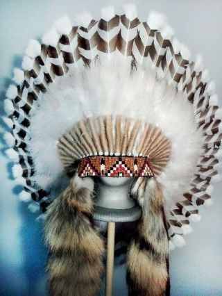 Native American Guardian War Bonnet Feather Headdress