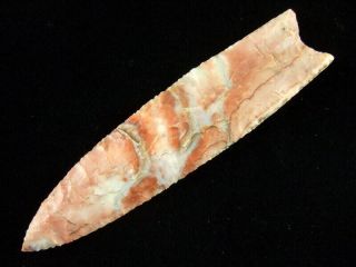 Fine Authentic 5 5/8 Inch Ohio Clovis Point With Indian Arrowheads
