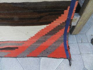 Great Old c.  1890 ' s Navajo Transitional Third Phase Chiefs Blanket,  5 ' x7 ', 2