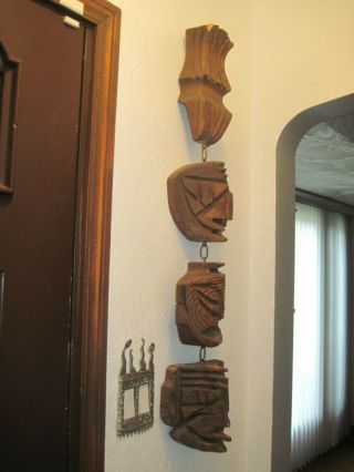 Mid Century Witco Tiki Wood Mask Hangers