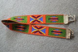 Vintage Native American Beaded Waist Band Aztec Designs