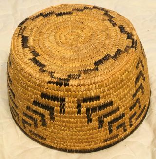 Primitive Northwest Coast Native American Indian Handwoven Basket 2