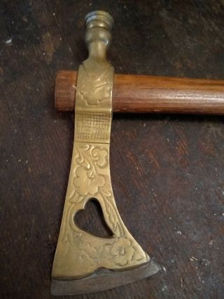 VINTAGE NATIVE AMERICAN PIPE TOMAHAWK 1940s HEART FUNCTIONS AWESOME 3