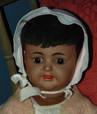 Rare Antique Bisque Doll Simon & Halbig K R Character Baby Brown Skin