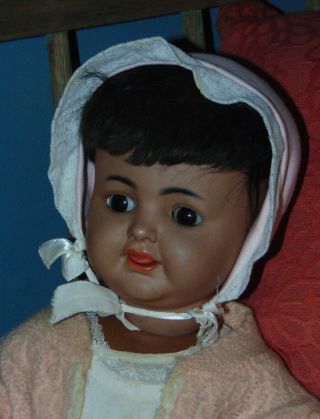 RARE ANTIQUE BISQUE Doll SIMON & HALBIG K R Character Baby BROWN SKIN 2