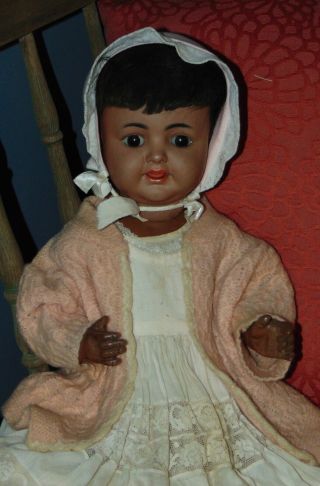 RARE ANTIQUE BISQUE Doll SIMON & HALBIG K R Character Baby BROWN SKIN 3