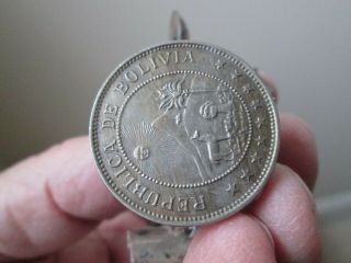 BOLIVIAN Folk Art Antique Sterling Silver Bolivia EKEKO God Of Abundance RARE 2