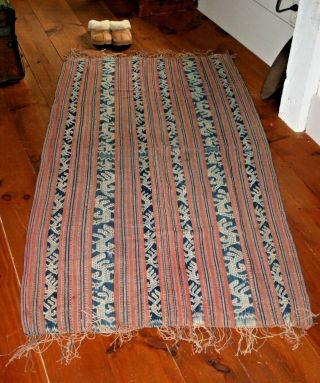 Indonesian Ikat Textile Blanket Throw Weaving Southeast Asia Sumba Shawl