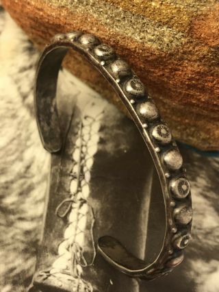 Old Pawn Fred Harvey Era Navajo Sterling Silver 6.  5 " Cuff Bracelet Ma 110119cbf