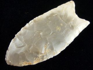 Fine Authentic 3 Inch Two Tone Kentucky Clovis Point With Indian Arrowheads