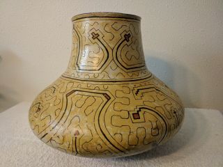 Antique SHAMANISTIC Shaman Effigy Pottery Vessel Shipibo Pre Columbian Amazon 2