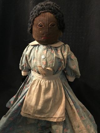 Antique African American Folk Art Bottle Doll 13”